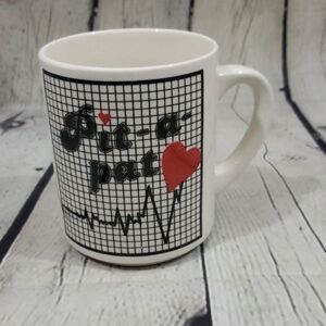 Vintage Coffee Mug EKG Love Nurse Medical